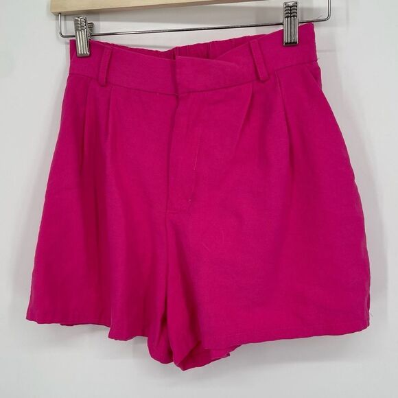 Stradivarius Pink‎ Pleated Shorts Size 0 - Picture 2 of 8